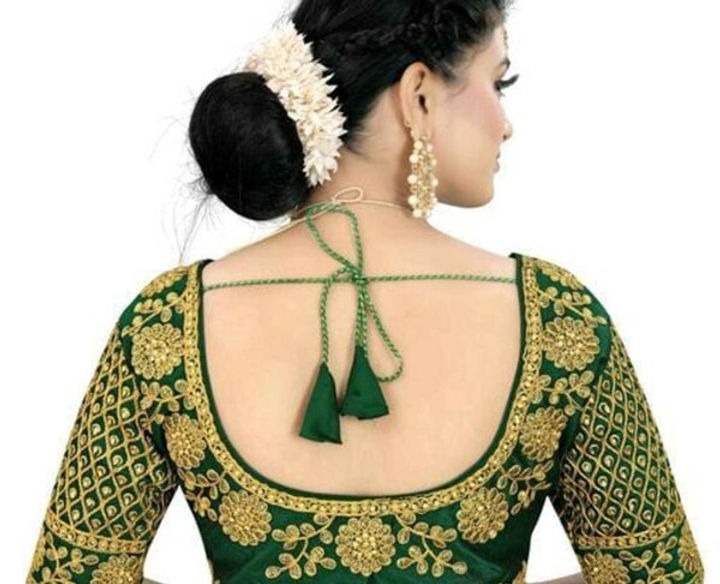 Women's Embroidery Handwork Phantom Silk Readymade Blouse